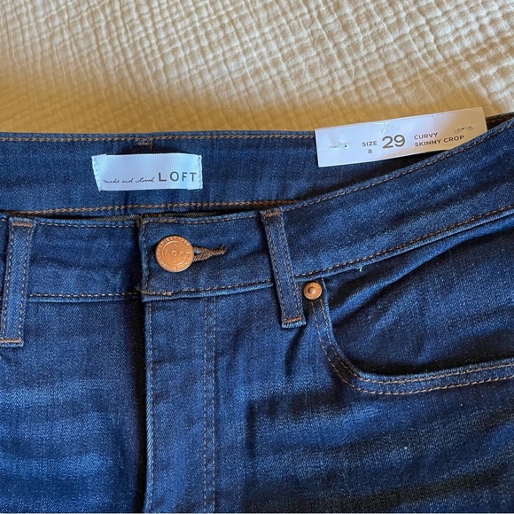 SOLD - LOFT Curvy Skinny Crop Jeans, Size 8 - Picture 9 of 10